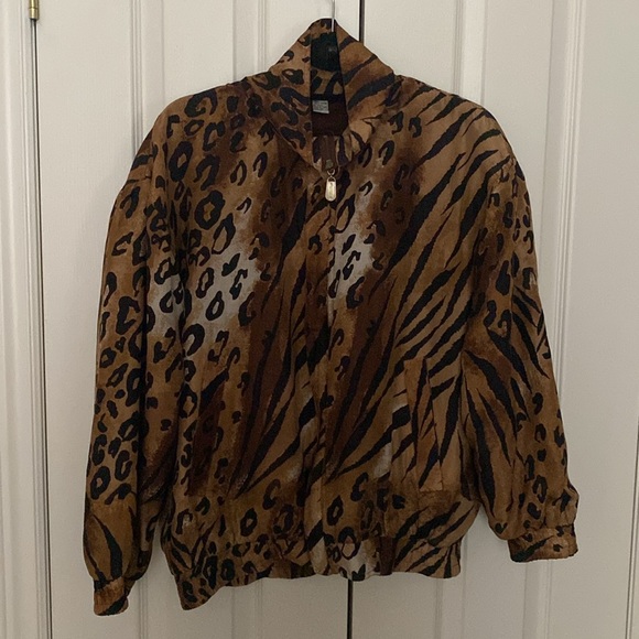 Silk leopard print jacket - Picture 2 of 4